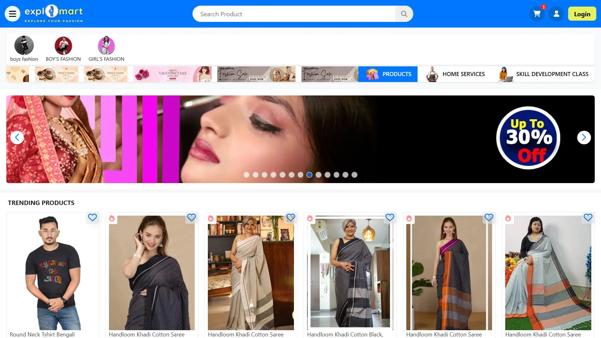 Explomart e-commerce platform