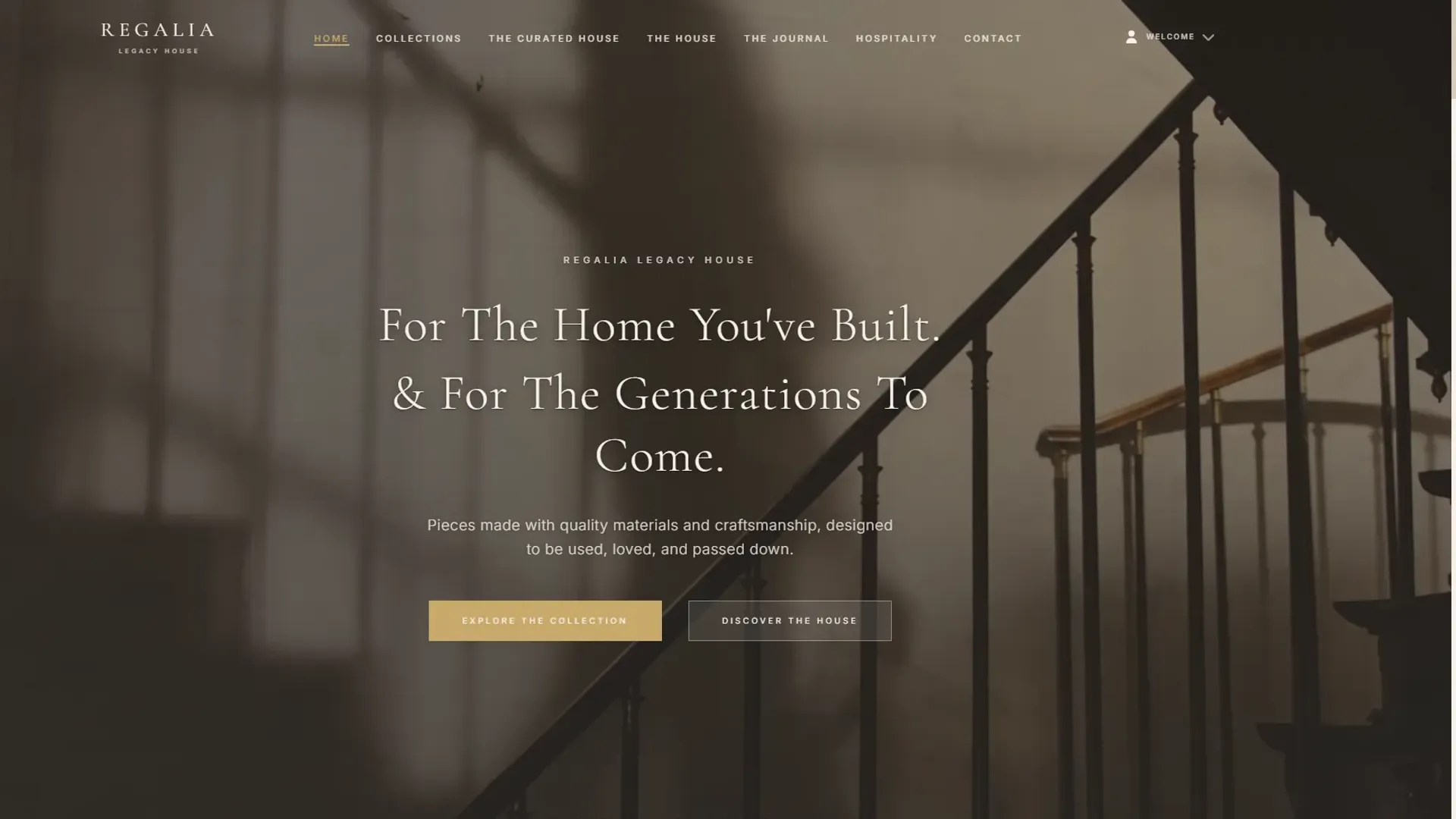 Regalia Legacy House luxury e-commerce platform