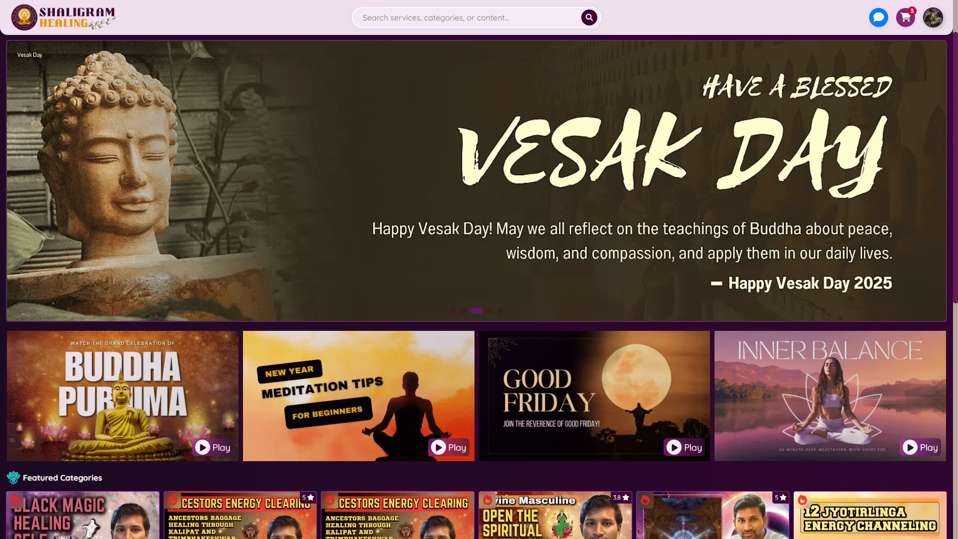 Shaligram Healing Video Platform