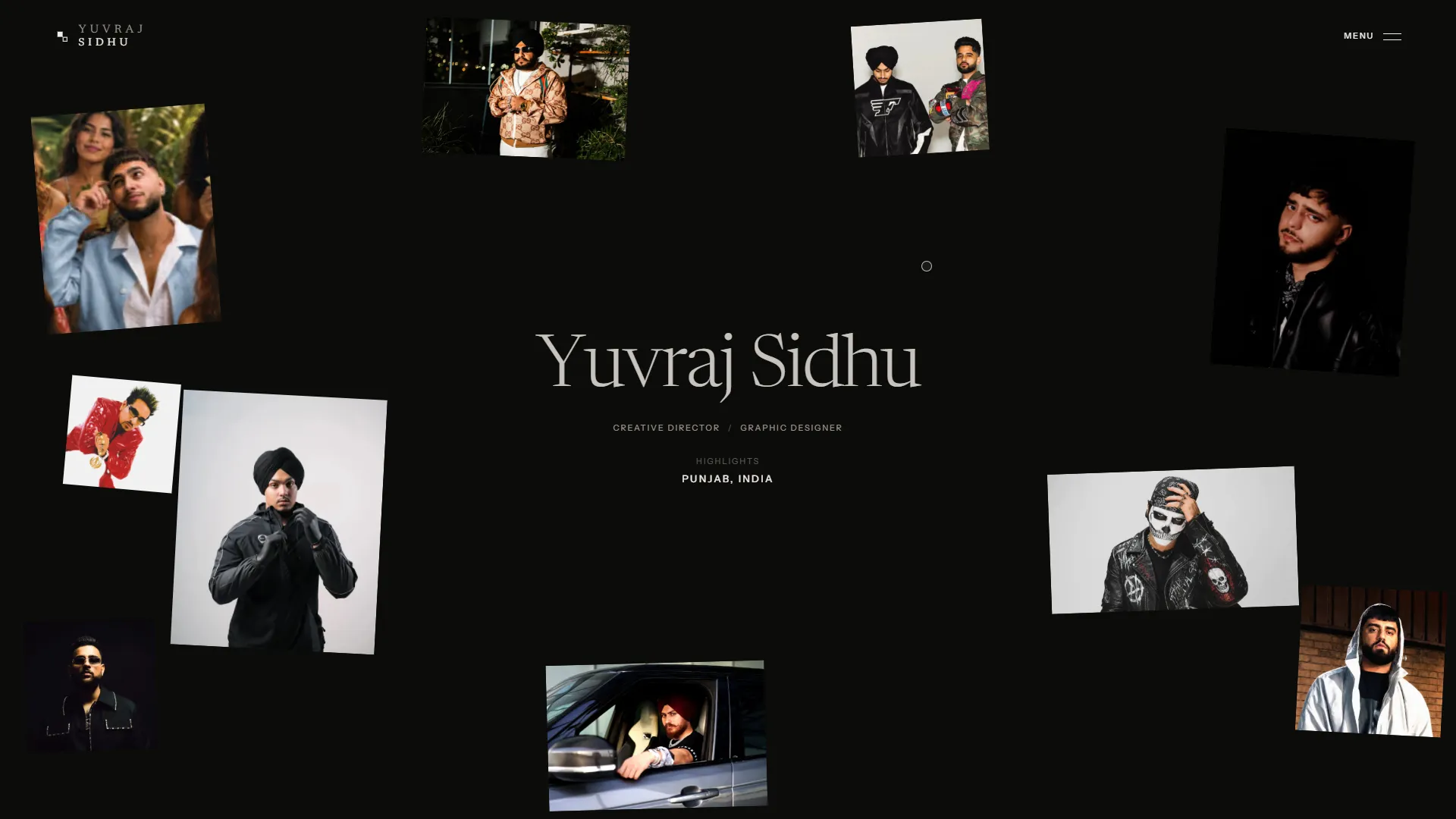 Yuvraj Sidhu creative director portfolio website